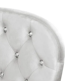 Sedia da scrivania PRINCESS Velluto Grigio chiaro
