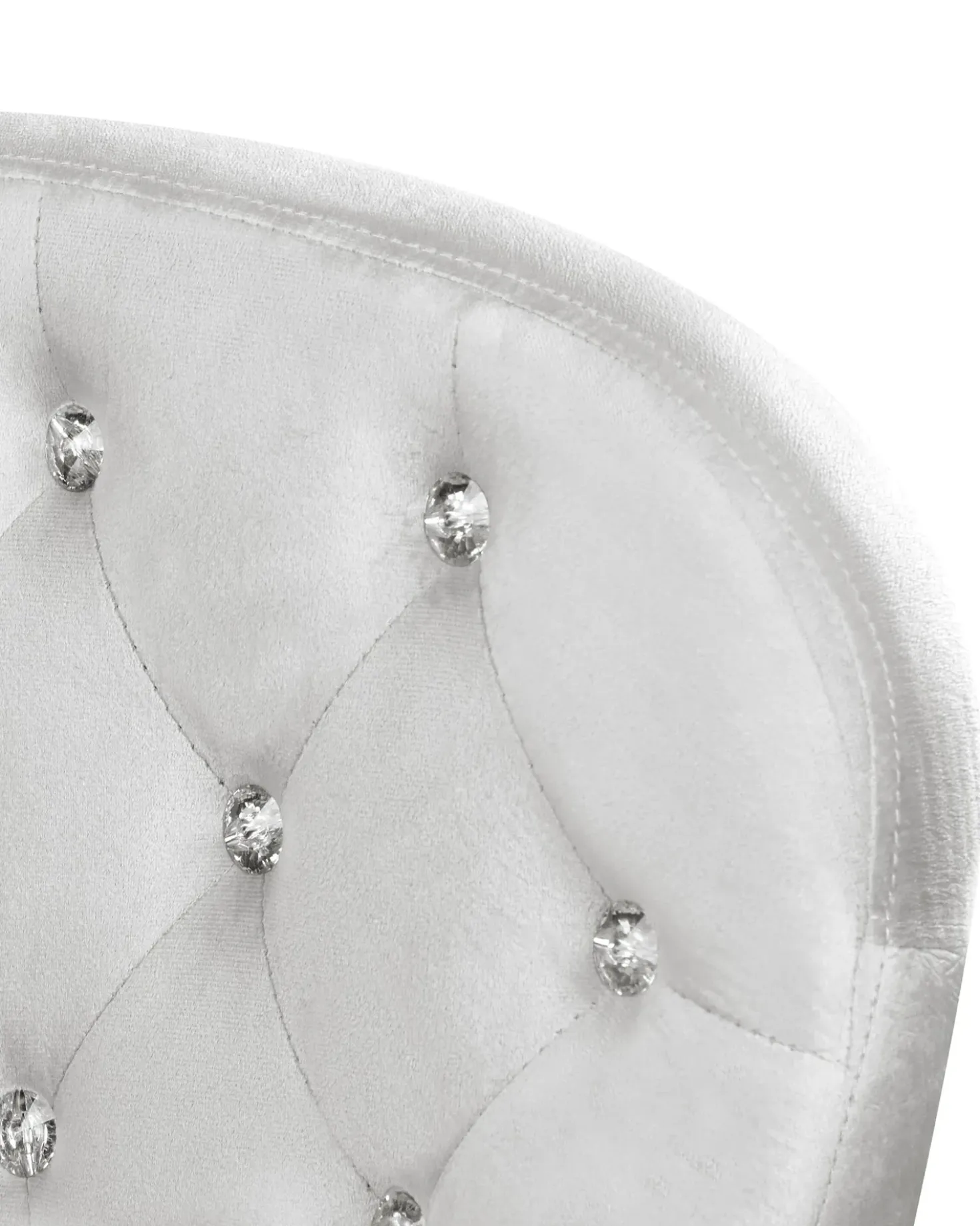 Sedia da scrivania PRINCESS Velluto Grigio chiaro