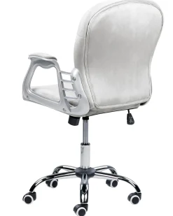 Sedia da scrivania PRINCESS Velluto Grigio chiaro