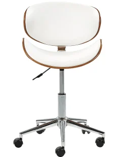 Sedia da scrivania ROTTERDAM Pelle sintetica Bianco
