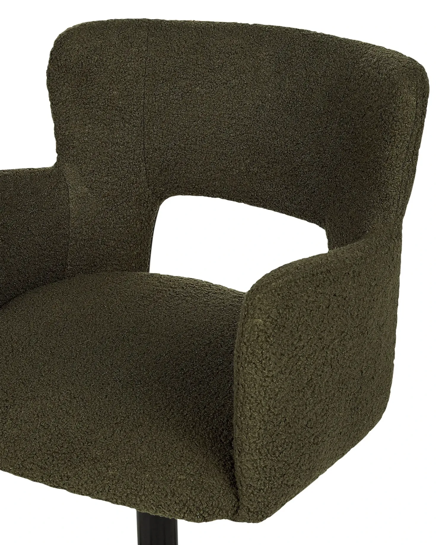 Sedia da scrivania SANILAC II Bouclé Verde scuro
