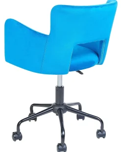 Sedia da scrivania SANILAC II Velluto Blu