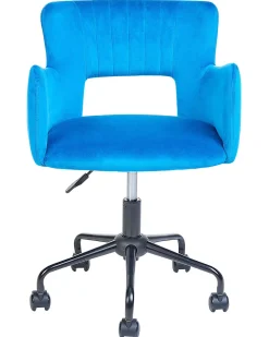 Sedia da scrivania SANILAC II Velluto Blu