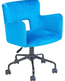 Sedia da scrivania SANILAC II Velluto Blu