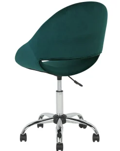 Sedia da scrivania SELMA Velluto Verde smeraldo