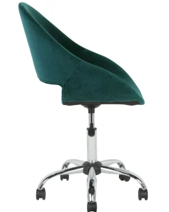 Sedia da scrivania SELMA Velluto Verde smeraldo