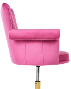Sedia da scrivania VELENCIA Velluto Fucsia