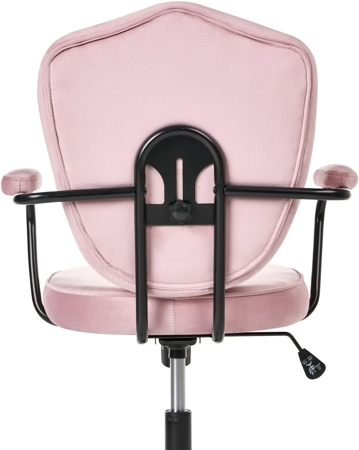 Sedia da scrivania VELISSE Velluto Rosa pastello