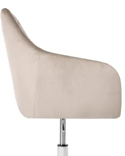 Sedia da scrivania VELORIA Velluto Beige
