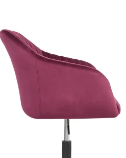 Sedia da scrivania VENICE Velluto Bordeaux