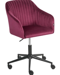 Sedia da scrivania VENICE Velluto Bordeaux