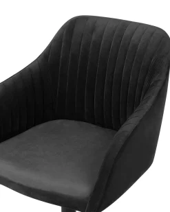 Sedia da scrivania VENICE Velluto Nero