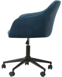 Sedia da scrivania VENICE Velluto Blu marino