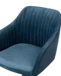 Sedia da scrivania VENICE Velluto Blu marino