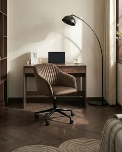 Sedia da scrivania VENICE Velluto Marrone