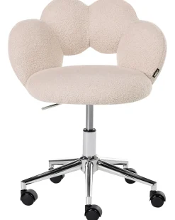 Sedia da scrivania WHIZZY Bouclé Beige chiaro