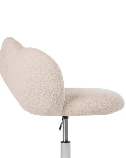 Sedia da scrivania WHIZZY Bouclé Beige chiaro