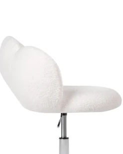Sedia da scrivania WHIZZY Bouclé Bianco