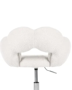 Sedia da scrivania WHIZZY Bouclé Bianco