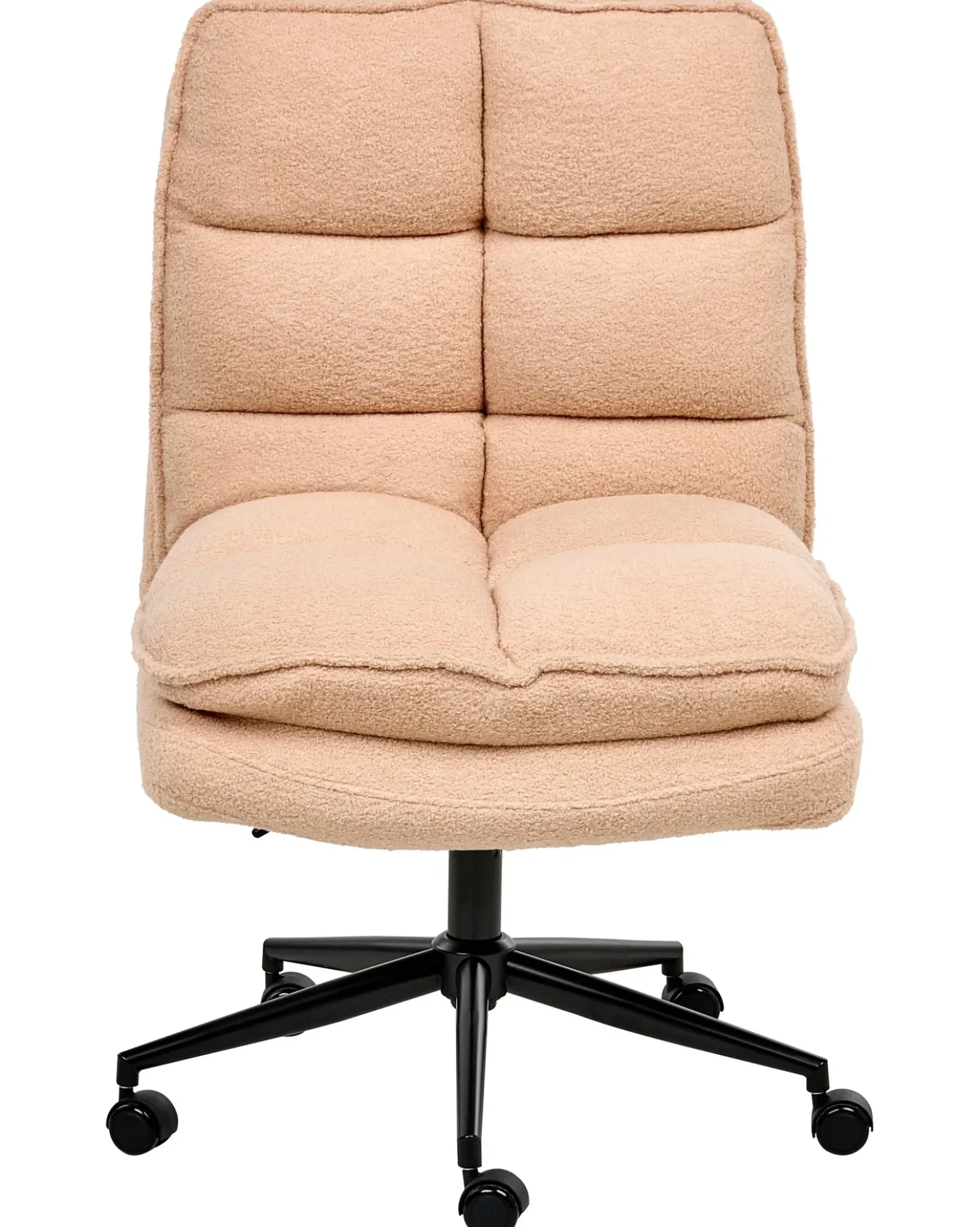 Sedia da ufficio ADDISON Bouclé Rosa pesca