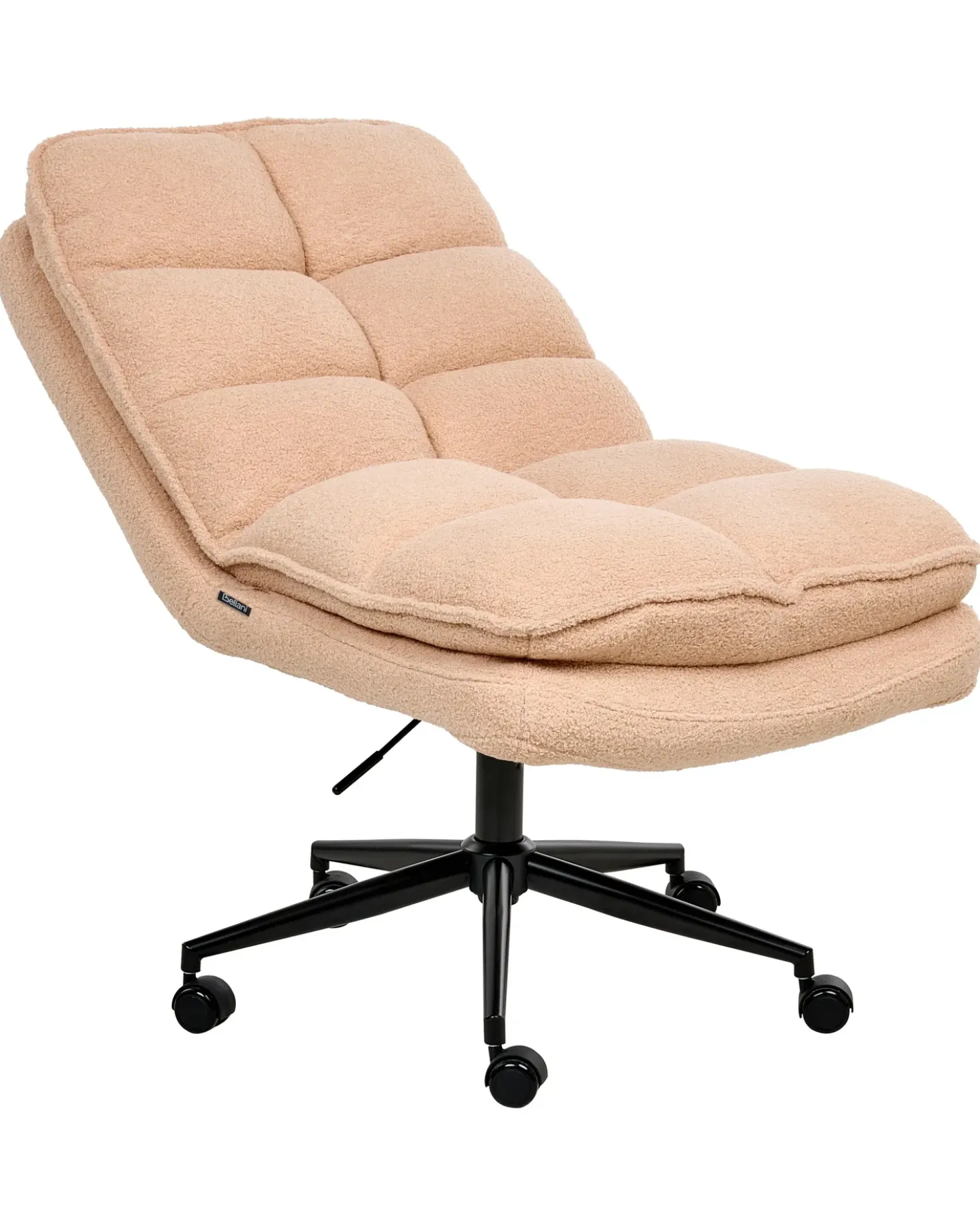 Sedia da ufficio ADDISON Bouclé Rosa pesca