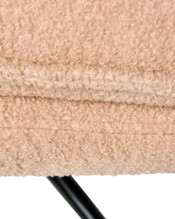 Sedia da ufficio ADDISON Bouclé Rosa pesca