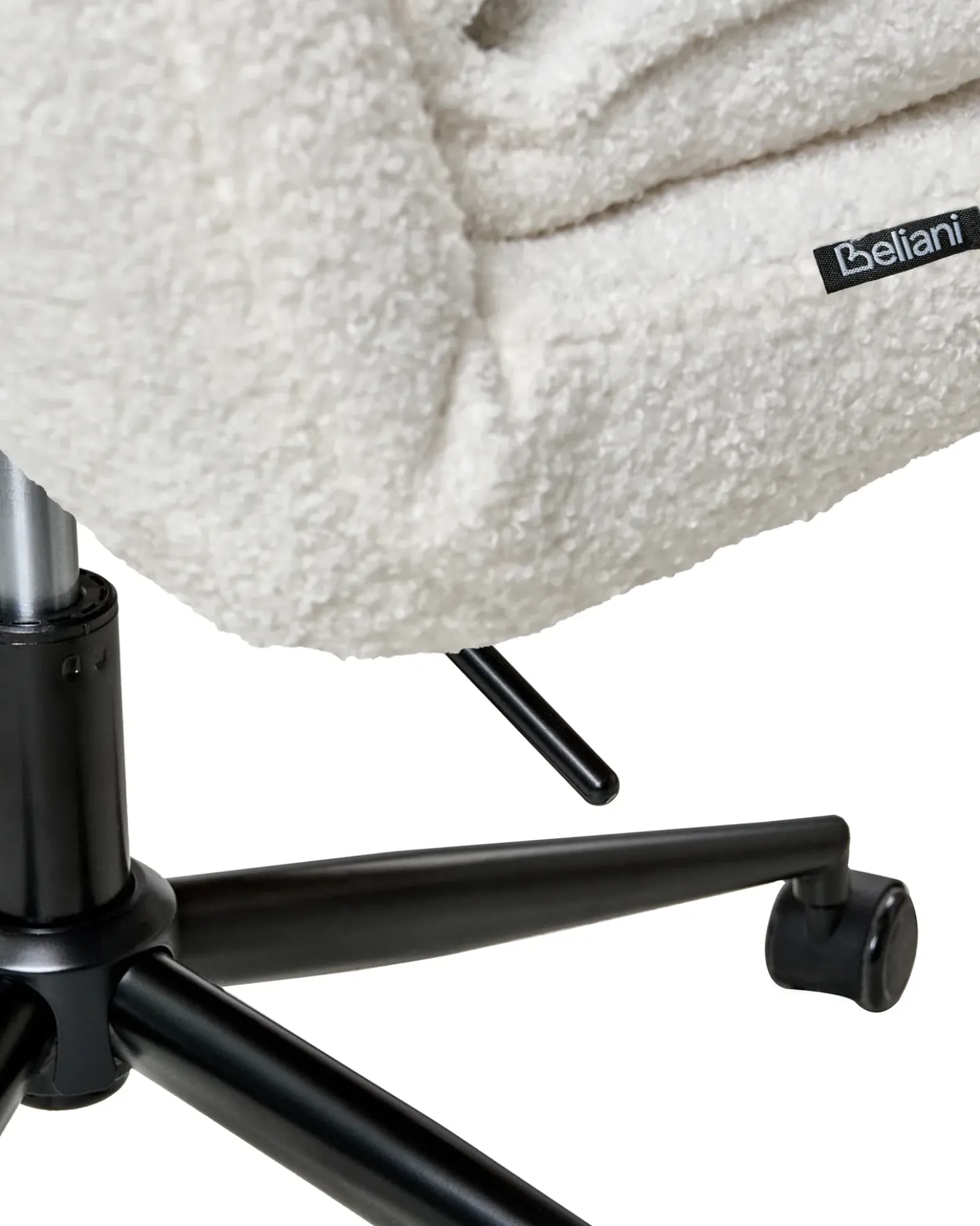 Sedia da ufficio ADDISON Bouclé Bianco