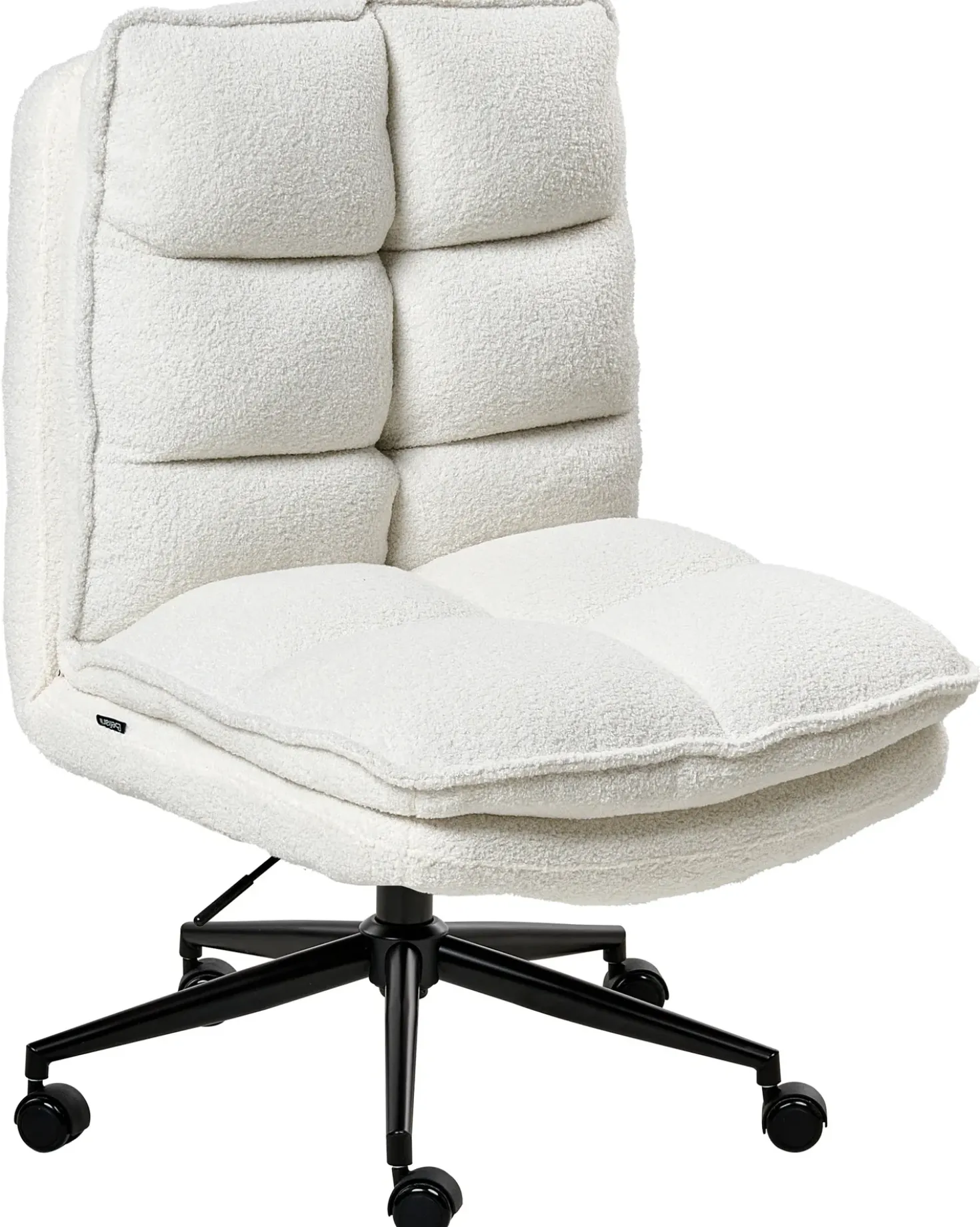 Sedia da ufficio ADDISON Bouclé Bianco
