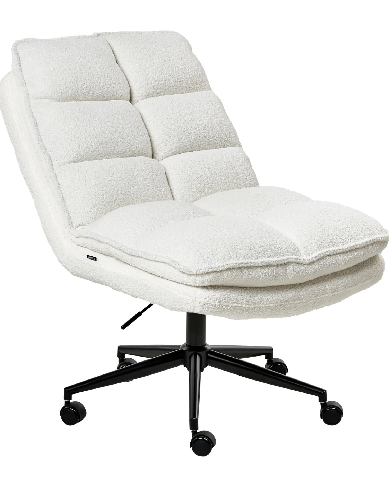 Sedia da ufficio ADDISON Bouclé Bianco
