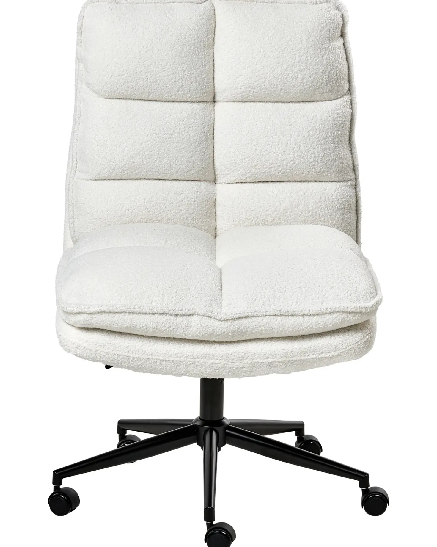 Sedia da ufficio ADDISON Bouclé Bianco