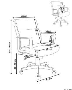Sedia da ufficio BYRON Tessuto Beige