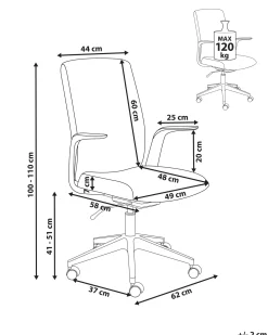 Sedia da ufficio CAPTAIN Tessuto Beige