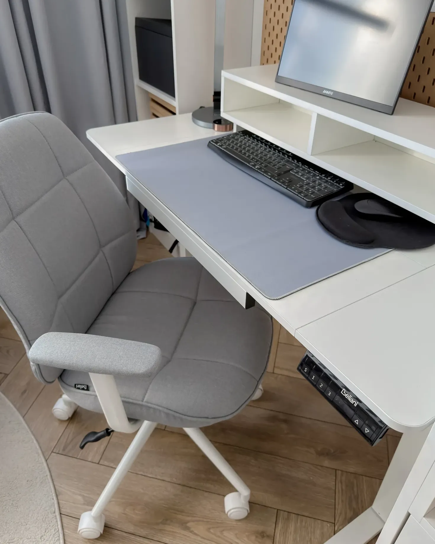 Sedia da ufficio CARLTON Tessuto Grigio