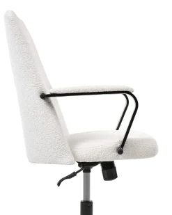 Sedia da ufficio CAROGA Bouclé Bianco