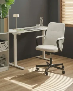Sedia da ufficio CAROGA Bouclé Bianco