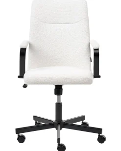 Sedia da ufficio CAROGA Bouclé Bianco