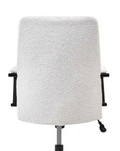 Sedia da ufficio CAROGA Bouclé Bianco