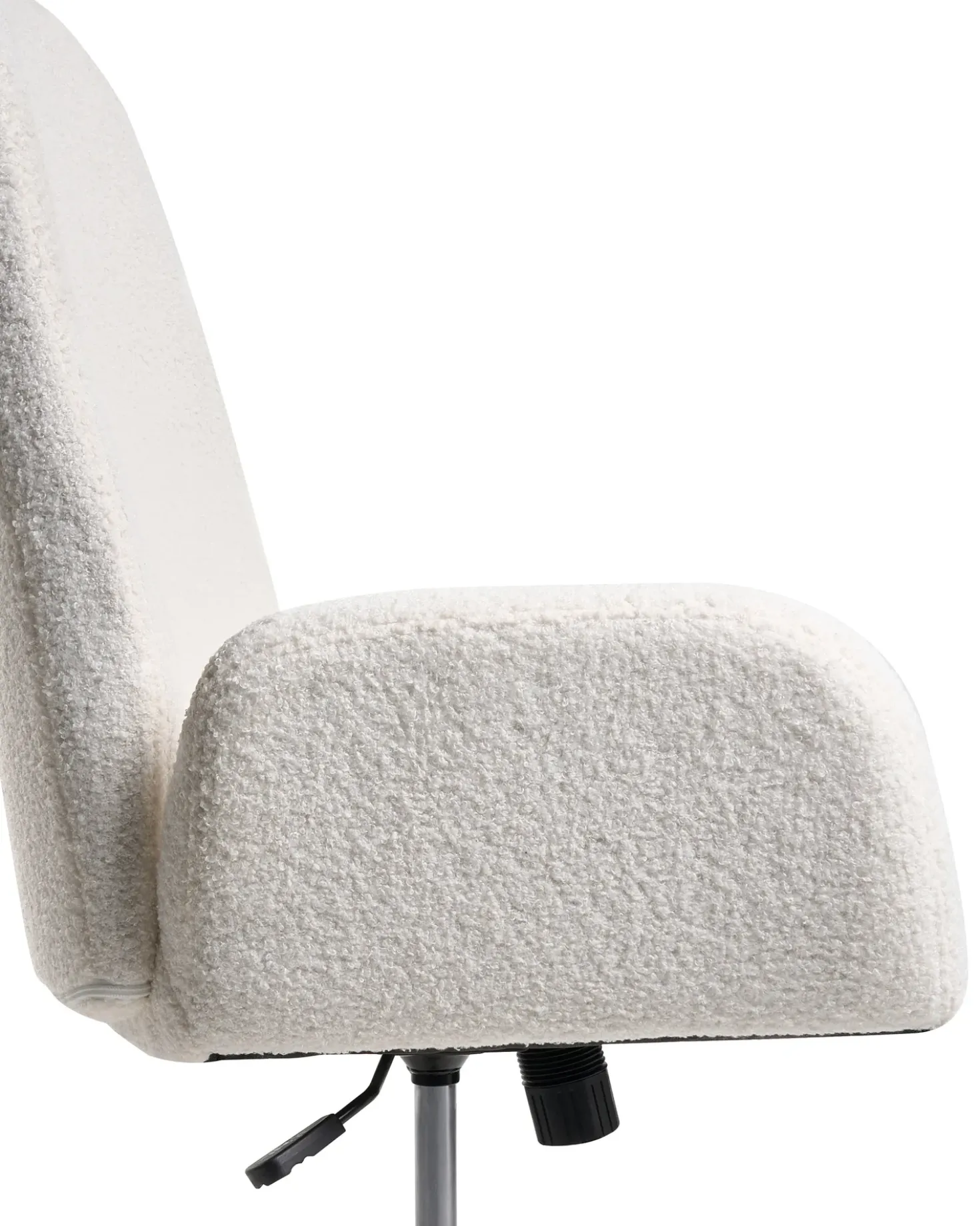 Sedia da ufficio CLARE Bouclé Bianco