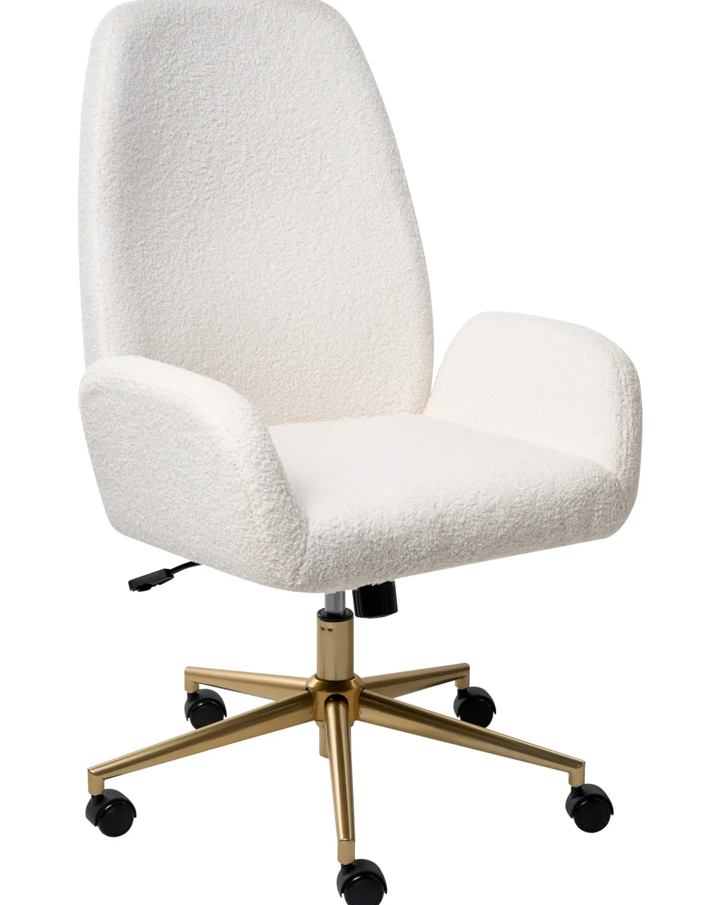 Sedia da ufficio CLARE Bouclé Bianco
