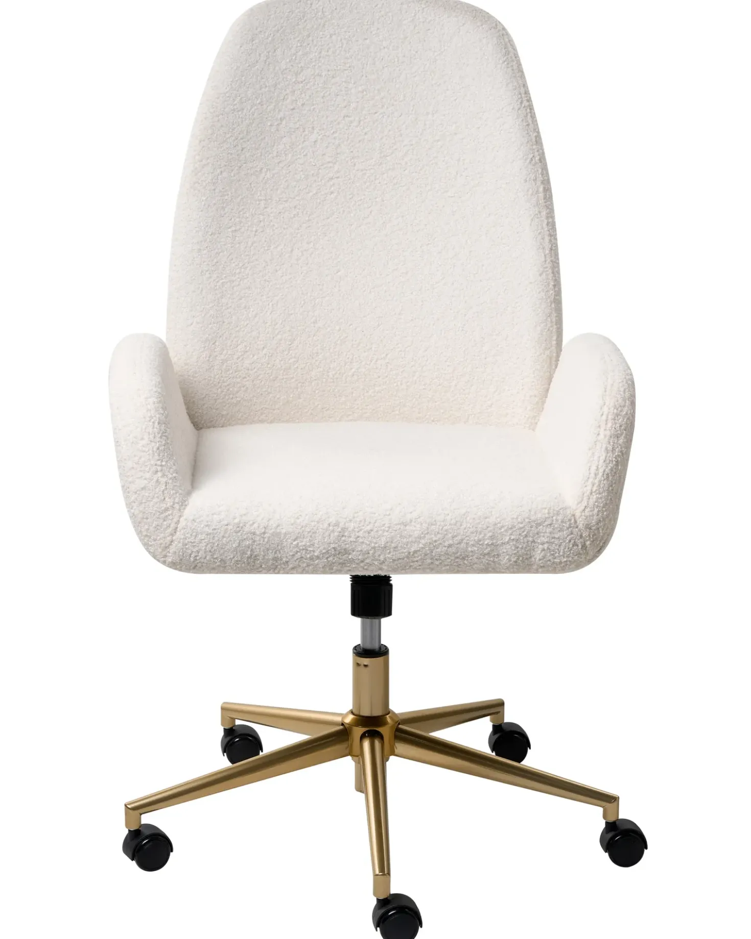 Sedia da ufficio CLARE Bouclé Bianco