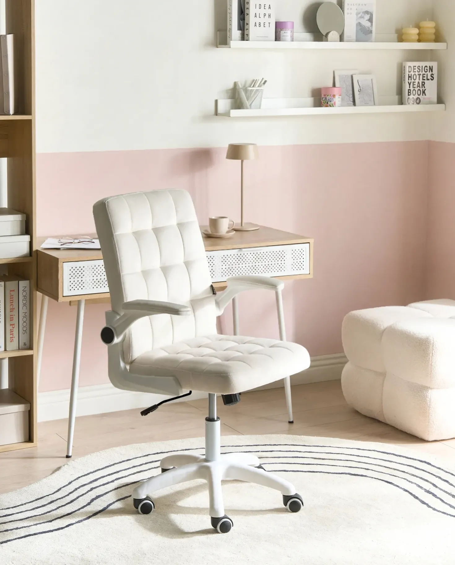 Sedia da ufficio DANDY Velluto Bianco sporco