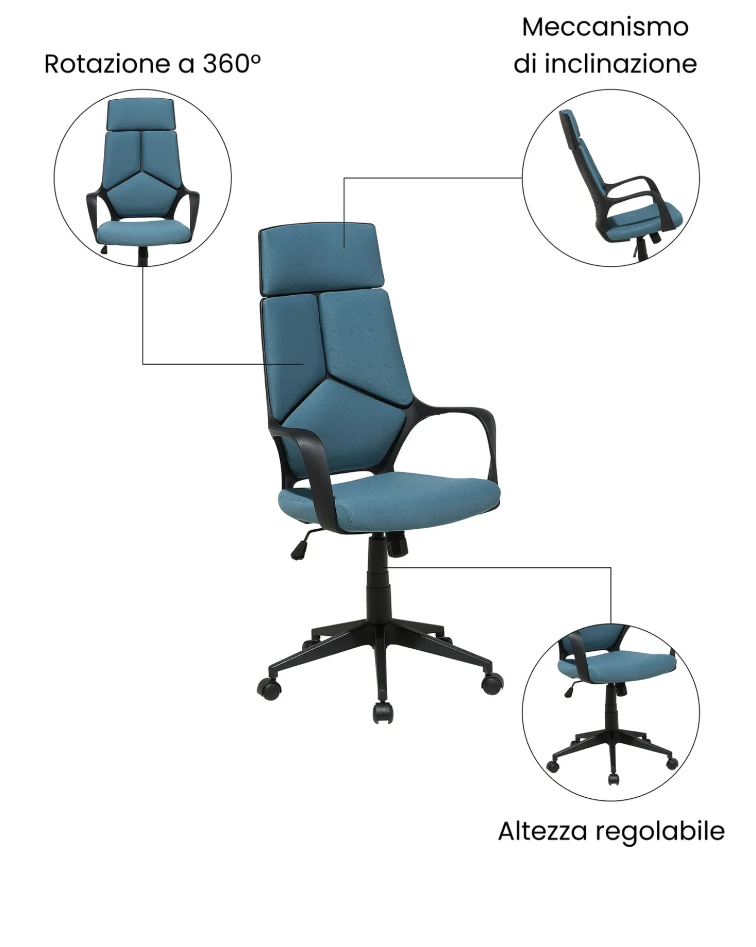 Sedia da ufficio DELIGHT II Foglia di tè