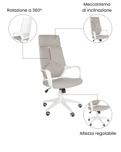 Sedia da ufficio DELIGHT II Tortora