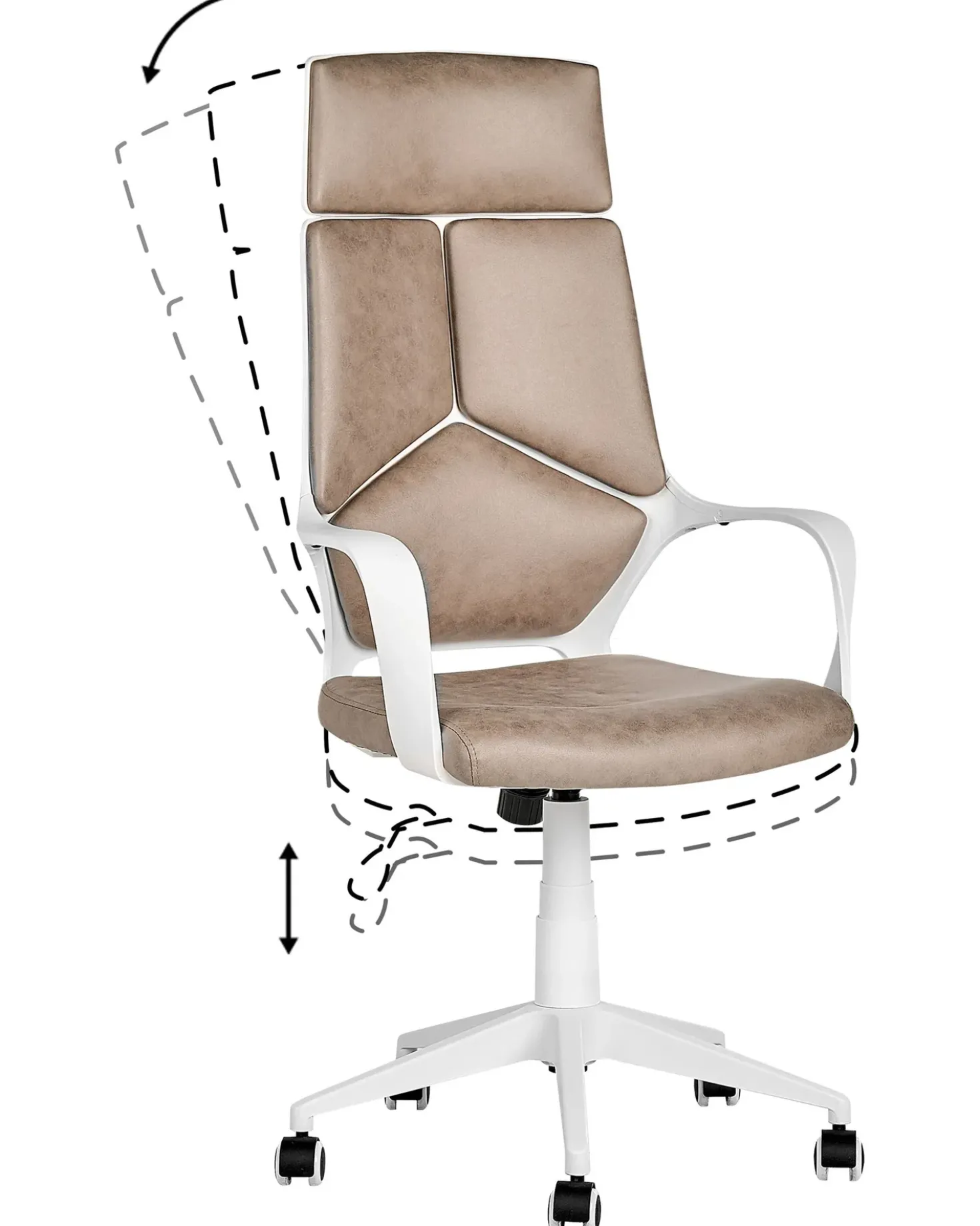 Sedia da ufficio DELIGHT Scamosciato sintetico Beige sabbia