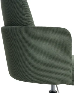 Sedia da ufficio DRYDEN Velluto a coste Verde scuro