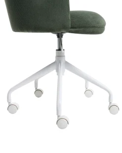 Sedia da ufficio DRYDEN Velluto a coste Verde scuro