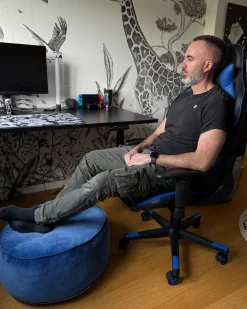 Sedia da ufficio GAMER Pelle sintetica Blu scuro
