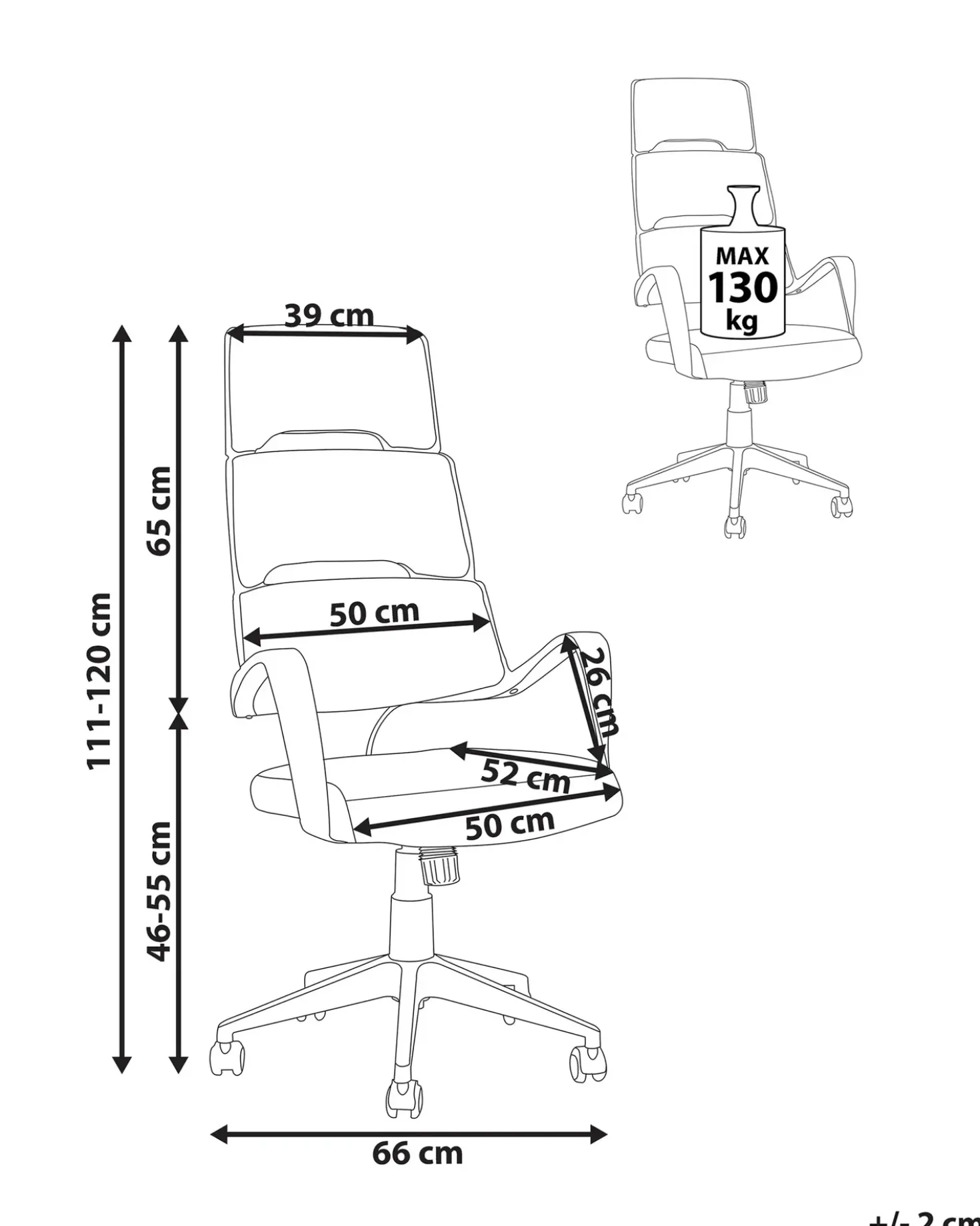 Sedia da ufficio GRANDIOSE Grigio