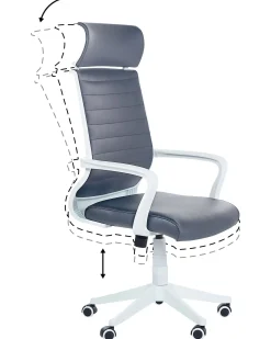 Sedia da ufficio LEADER Pelle sintetica Grigio