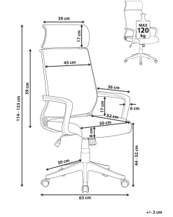 Sedia da ufficio LEADER Pelle sintetica Grigio